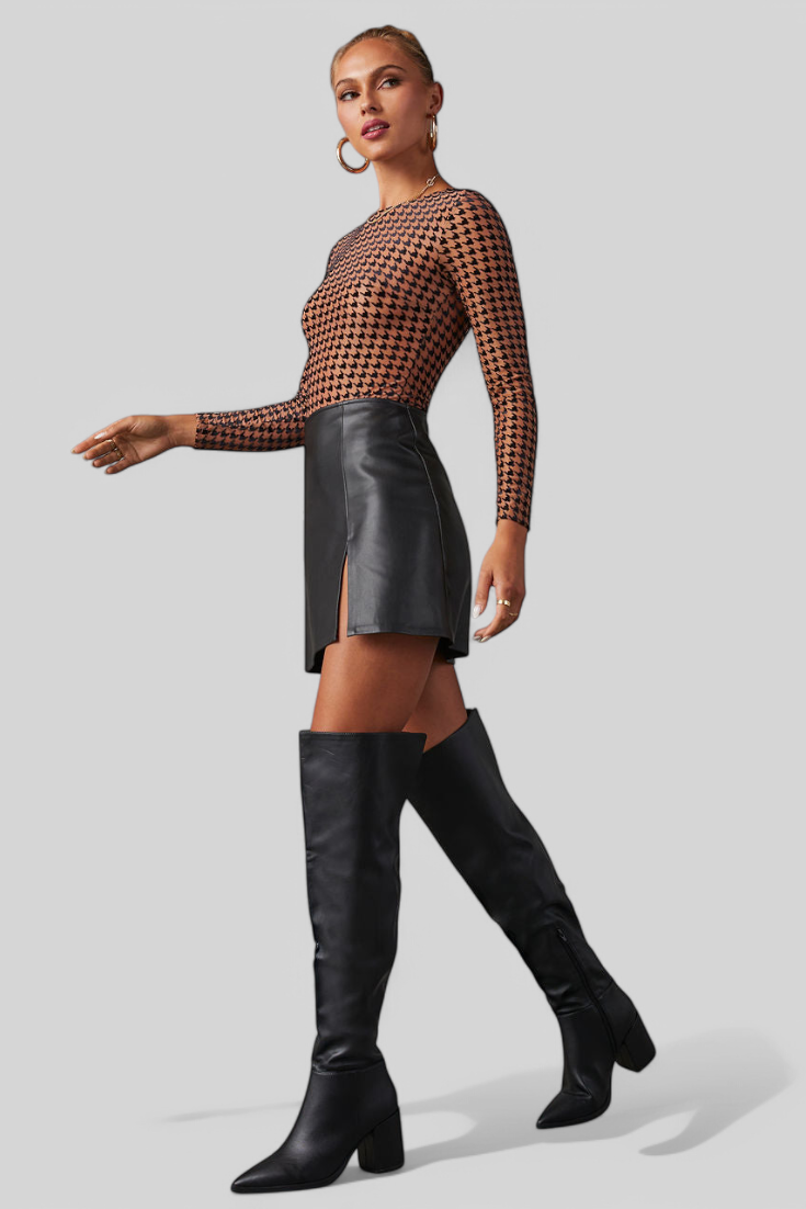 Emily & Isabella Brooks | Over-the-Knee Boots, Black, Wide Heels