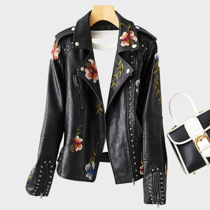 Emily & Isabella Brooks | Embroidered Motorcycle Jacket