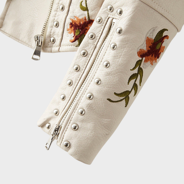 Emily & Isabella Brooks | Embroidered Motorcycle Jacket