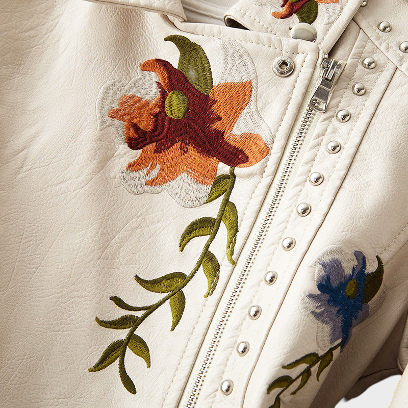Emily & Isabella Brooks | Embroidered Motorcycle Jacket