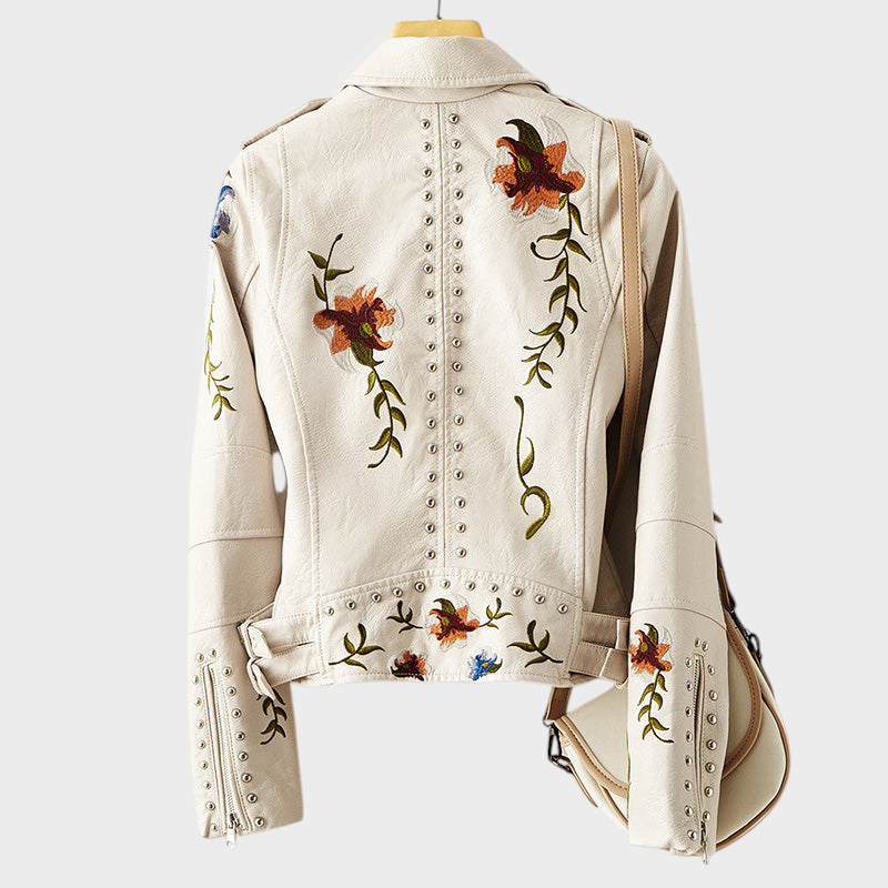 Emily & Isabella Brooks | Embroidered Motorcycle Jacket