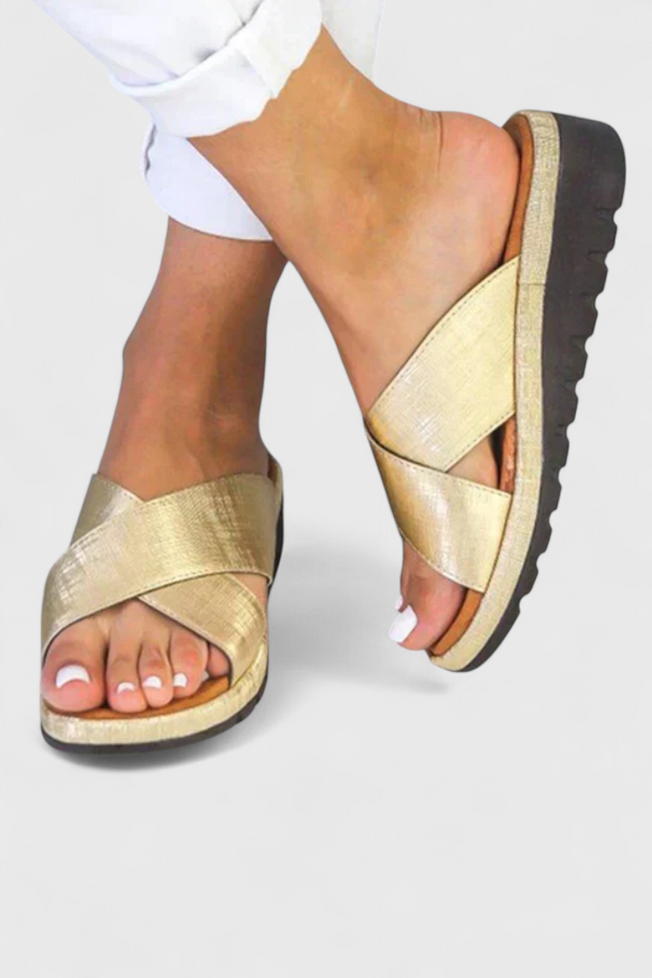 Emily & Isabella Brooks | Orthopedic Wedge Sandals for Outdoors
