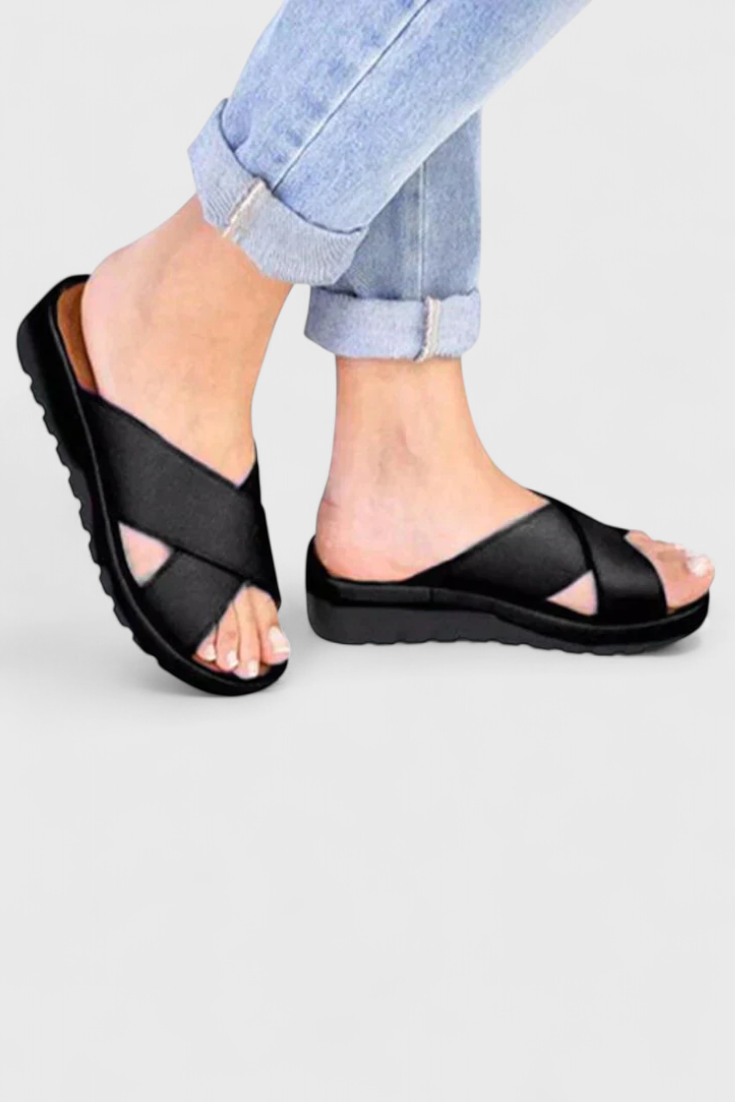 Emily & Isabella Brooks | Orthopedic Wedge Sandals for Outdoors