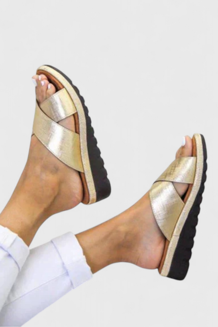 Emily & Isabella Brooks | Orthopedic Wedge Sandals for Outdoors