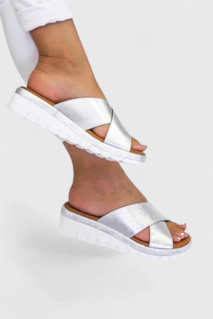 Emily & Isabella Brooks | Orthopedic Wedge Sandals for Outdoors