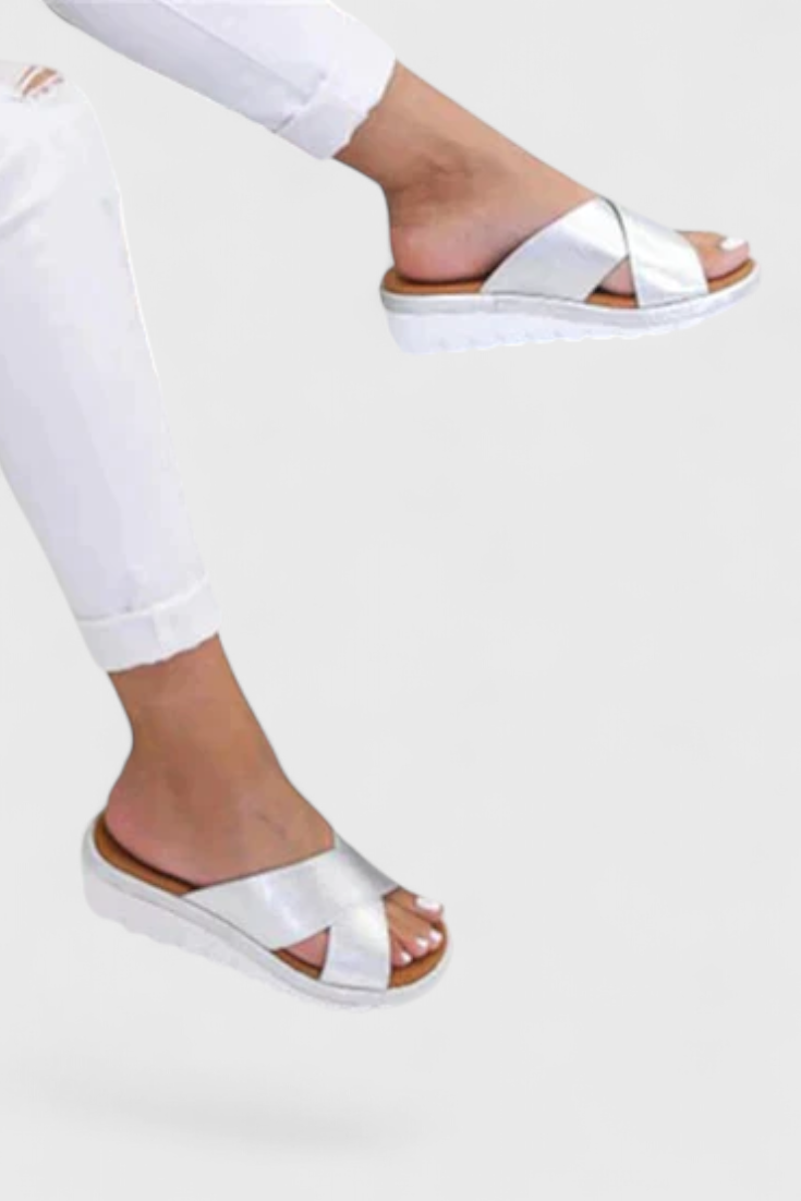Emily & Isabella Brooks | Orthopedic Wedge Sandals for Outdoors