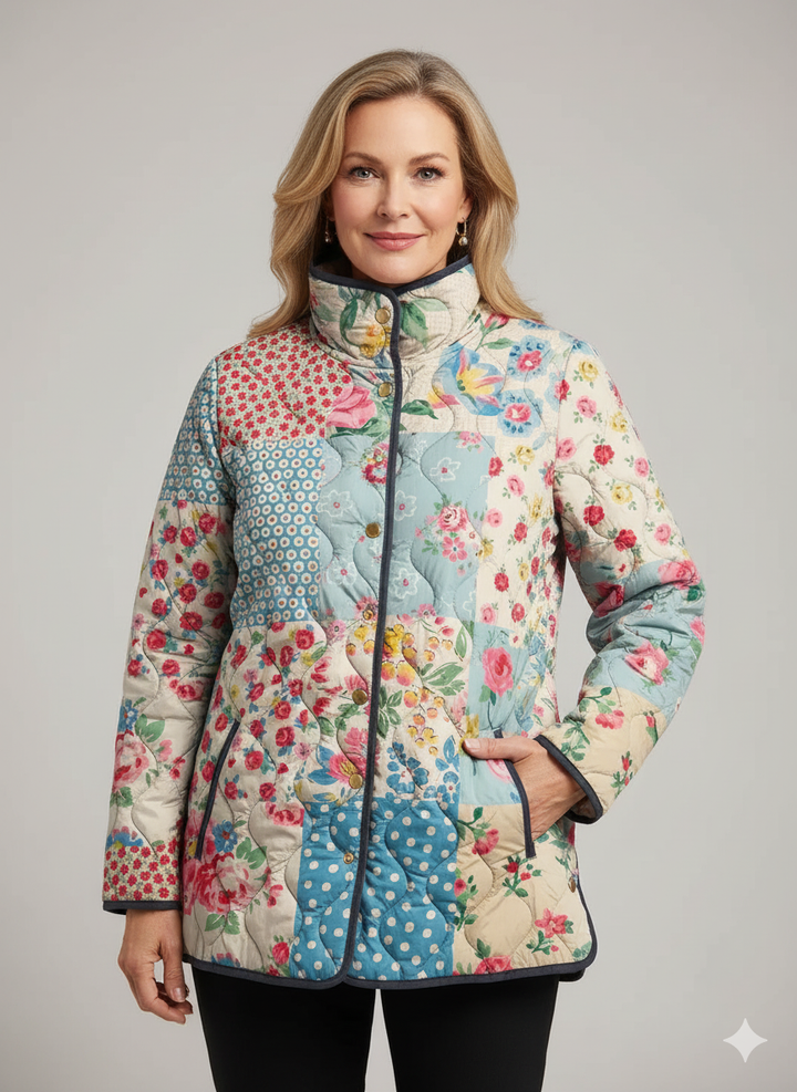 Emily & Isabella Brooks | Floral Quilted Jacket for Women - Casual Style