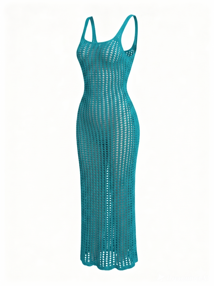 Emily & Isabella Brooks | Knitted Slit Back Dress