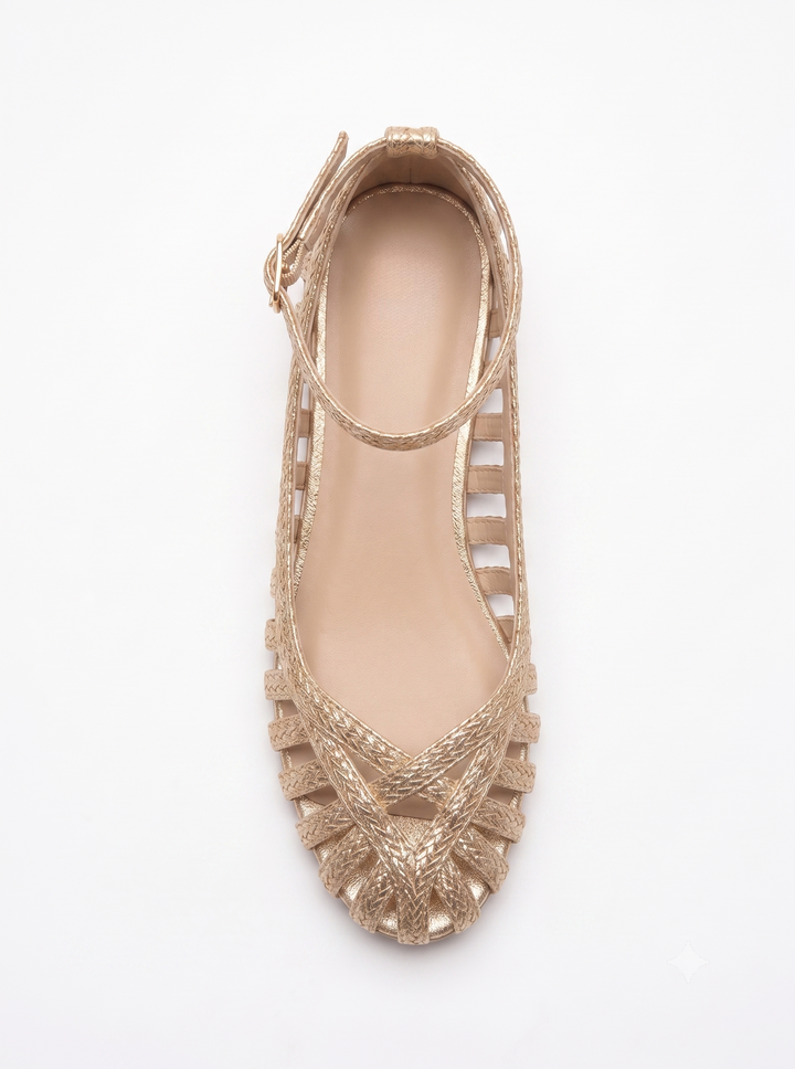 Emily & Isabella Brooks | Ankle Strap Sandals in Silver