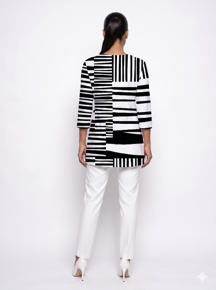 Emily & Isabella Brooks | Long Blouse with V-Neck