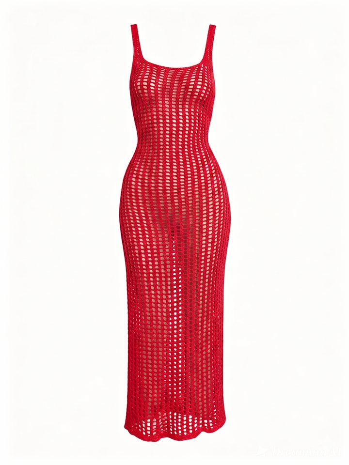 Emily & Isabella Brooks | Knitted Slit Back Dress
