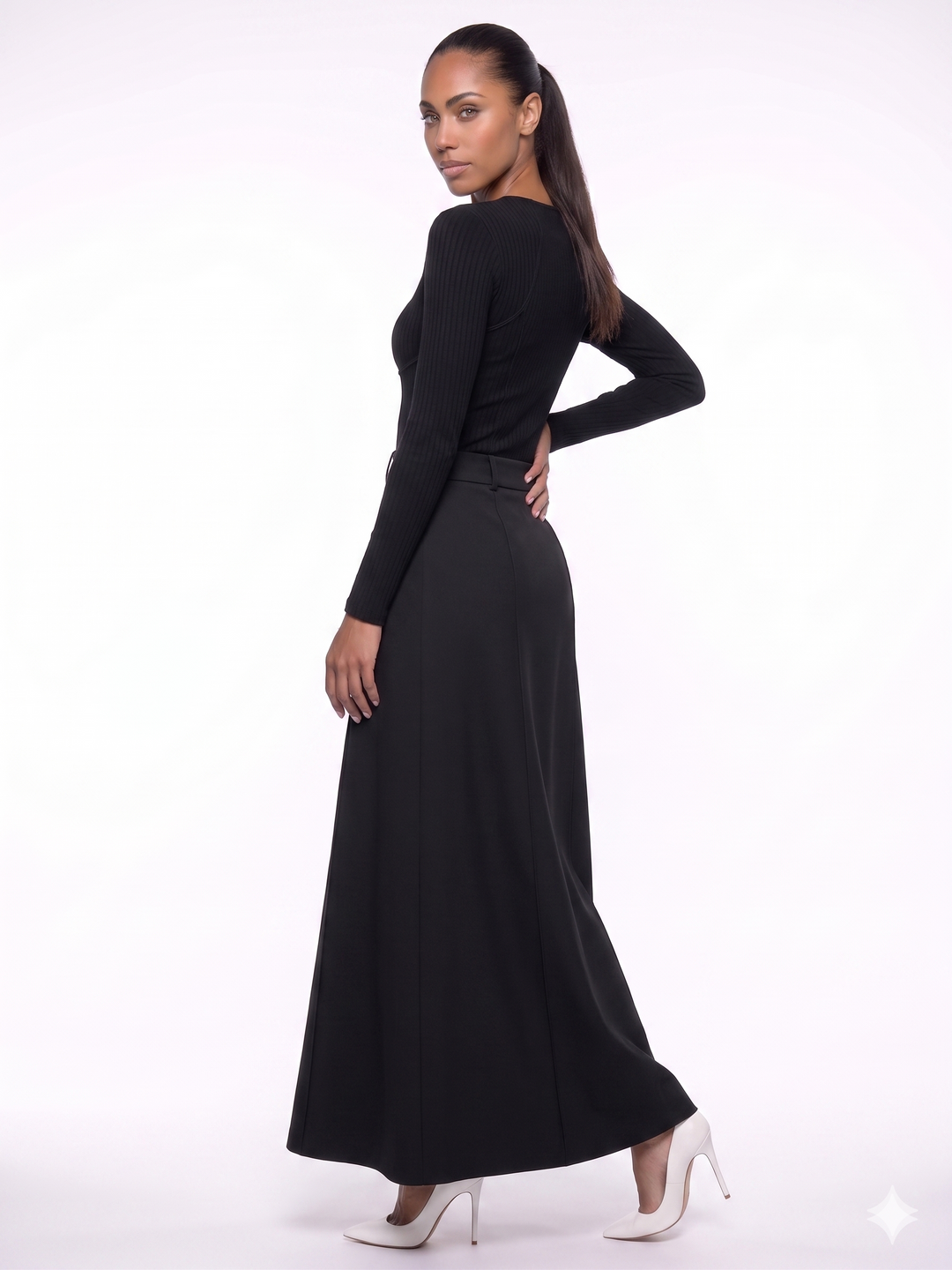 Emily & Isabella Brooks | H-Line Skirt, Monochrome, Modern Urban Style