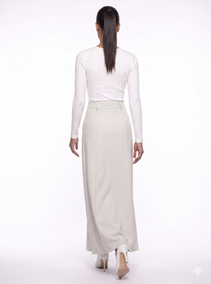 Emily & Isabella Brooks | H-Line Skirt, Monochrome, Modern Urban Style