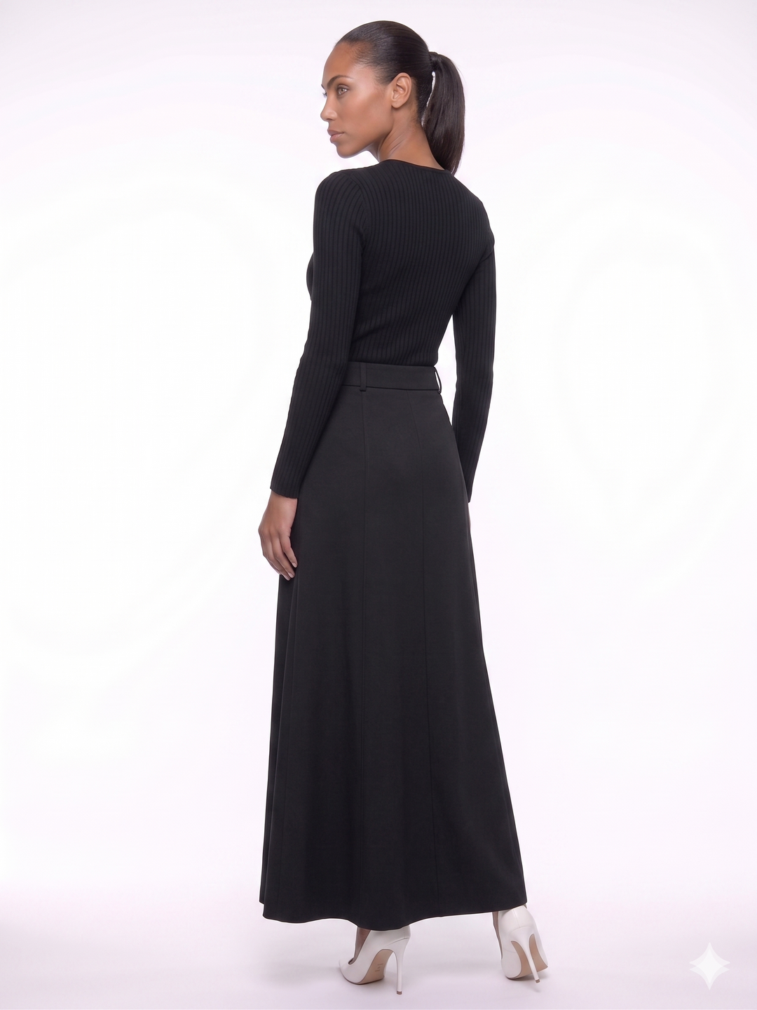 Emily & Isabella Brooks | H-Line Skirt, Monochrome, Modern Urban Style