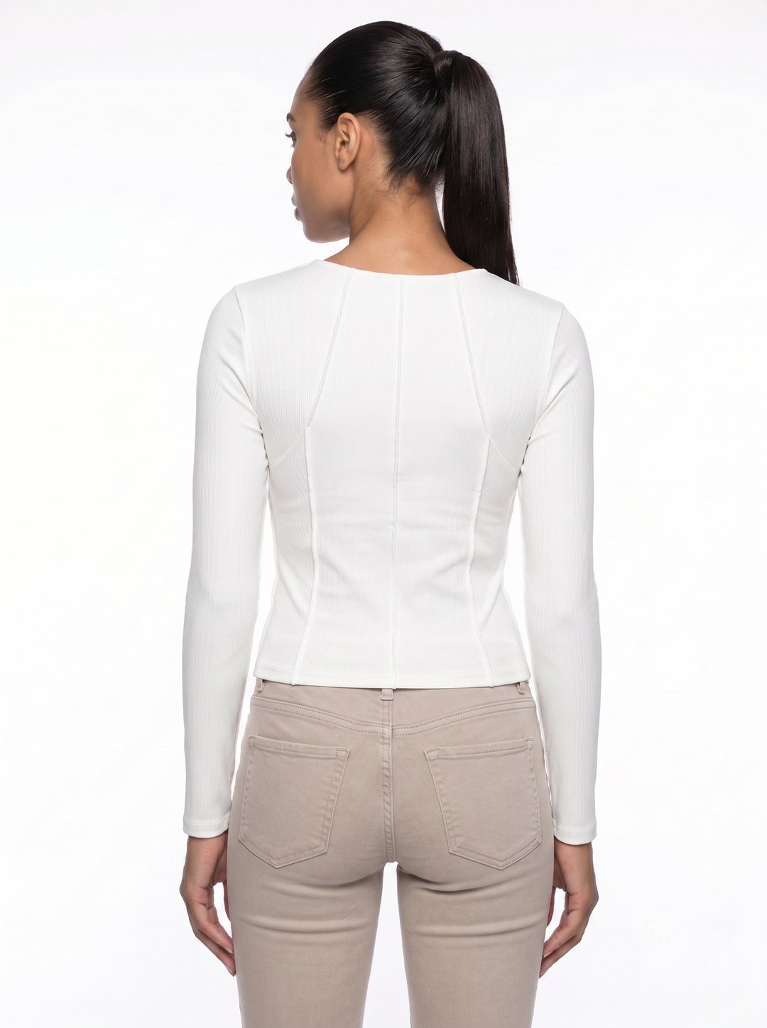 Emily & Isabella Brooks | Long Sleeve Top with Piping