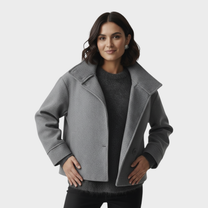Emily & Isabella Brooks | High-Neck Buttoned Jacket