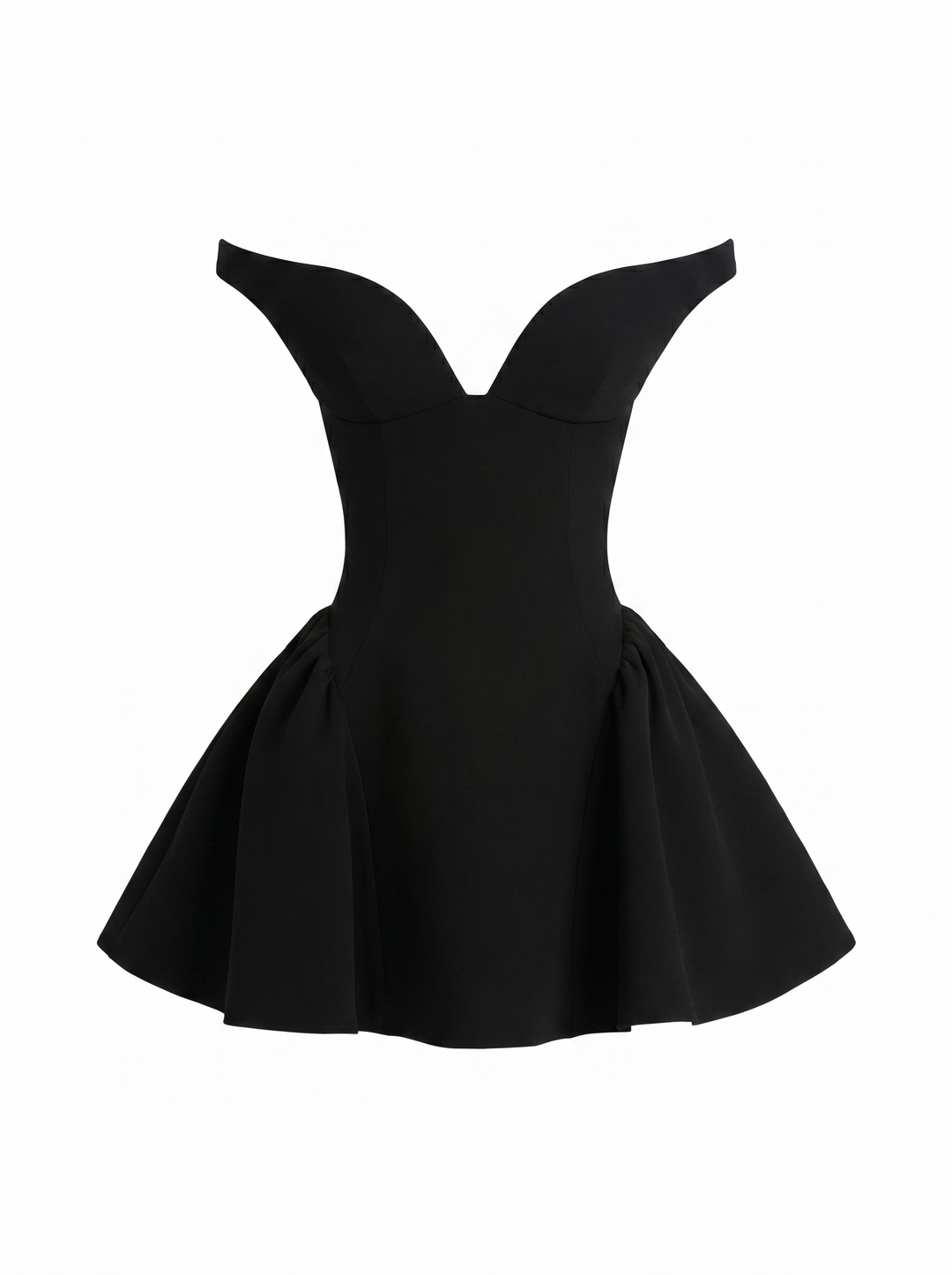 Emily & Isabella Brooks | Satin Slim Fit Off Shoulder Dress