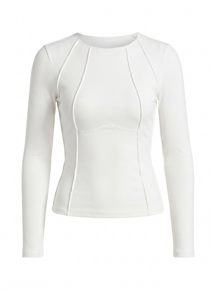 Emily & Isabella Brooks | Long Sleeve Top with Piping