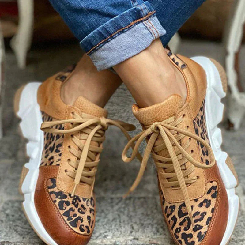Emily & Isabella Brooks | Comfortable Leopard Sneakers