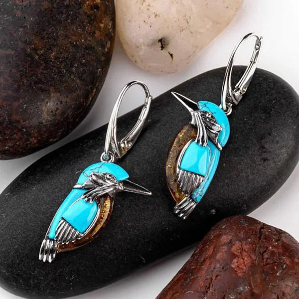 Emily & Isabella Brooks | Enamel Earrings in Blue