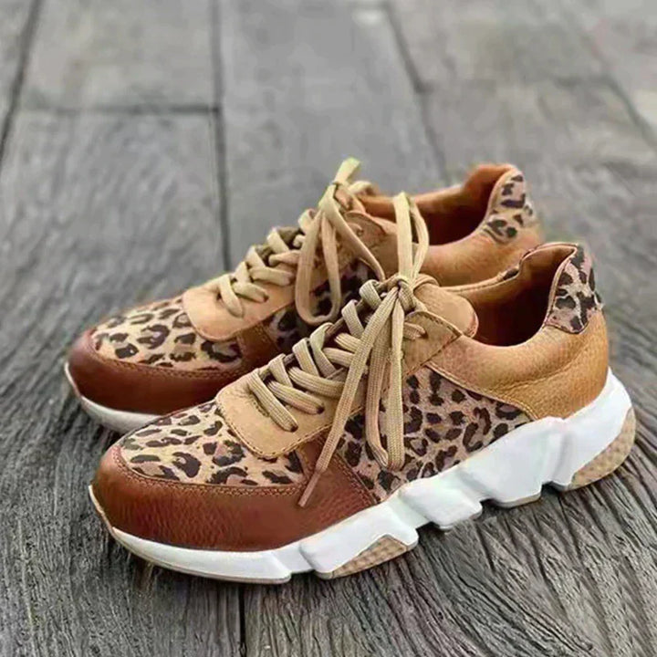 Emily & Isabella Brooks | Comfortable Leopard Sneakers