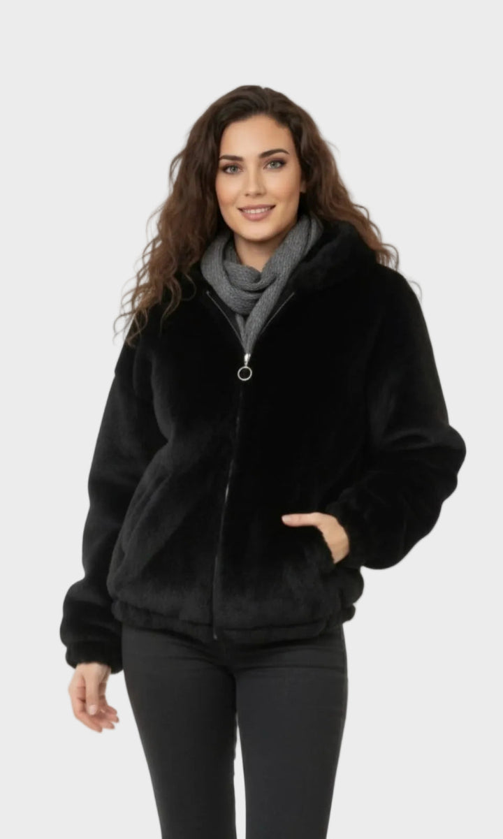 Emily & Isabella Brooks | Teddy Fleece Hooded Jacket with Zipper
