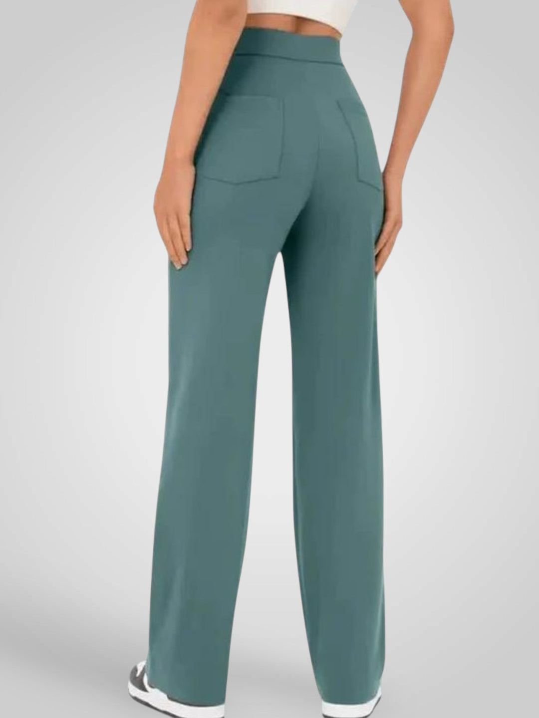 Emily & Isabella Brooks | Casual High Waisted Trousers