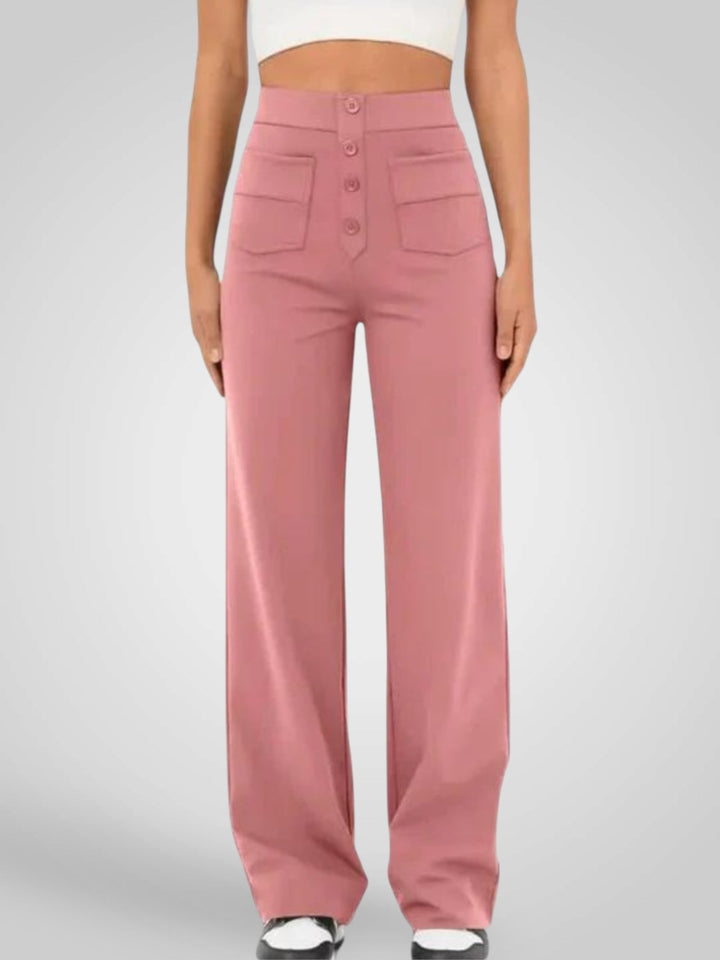 Emily & Isabella Brooks | Casual High Waisted Trousers