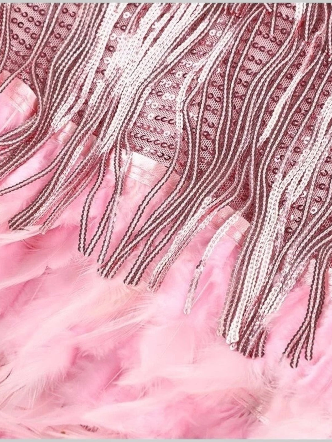 Emily & Isabella Brooks | Feathered Mini Dress