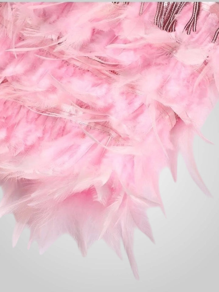 Emily & Isabella Brooks | Feathered Mini Dress