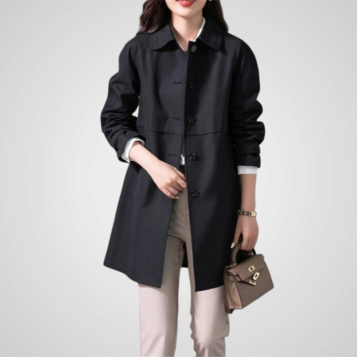 Emily & Isabella Brooks | Single Button Short Trench Coat for Women