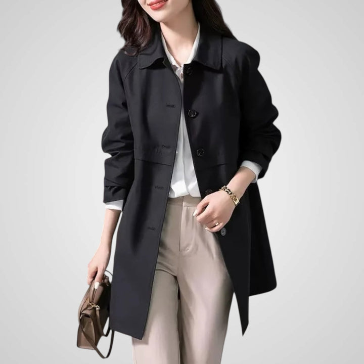 Emily & Isabella Brooks | Single Button Short Trench Coat for Women
