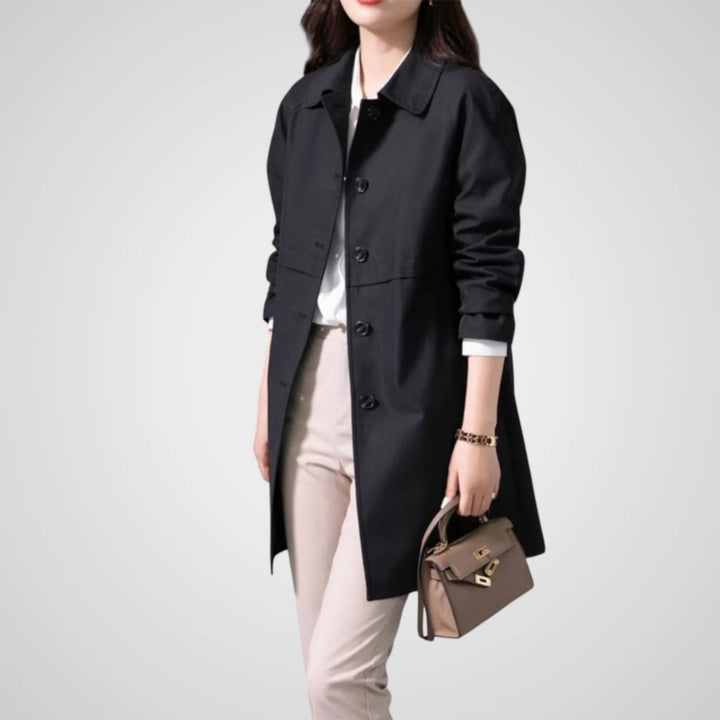 Emily & Isabella Brooks | Single Button Short Trench Coat for Women