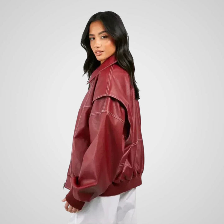 Emily & Isabella Brooks | Wide Leather Jacket