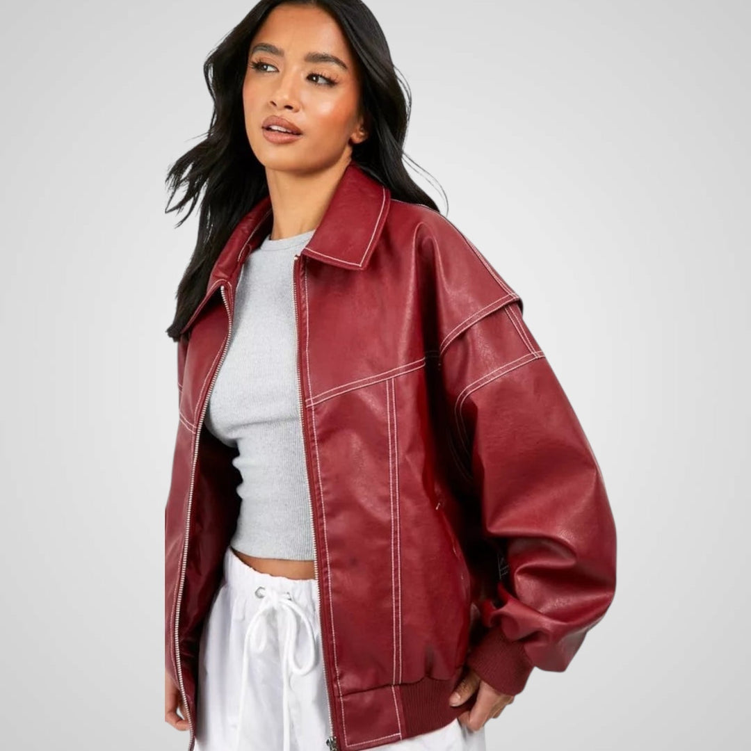 Emily & Isabella Brooks | Wide Leather Jacket