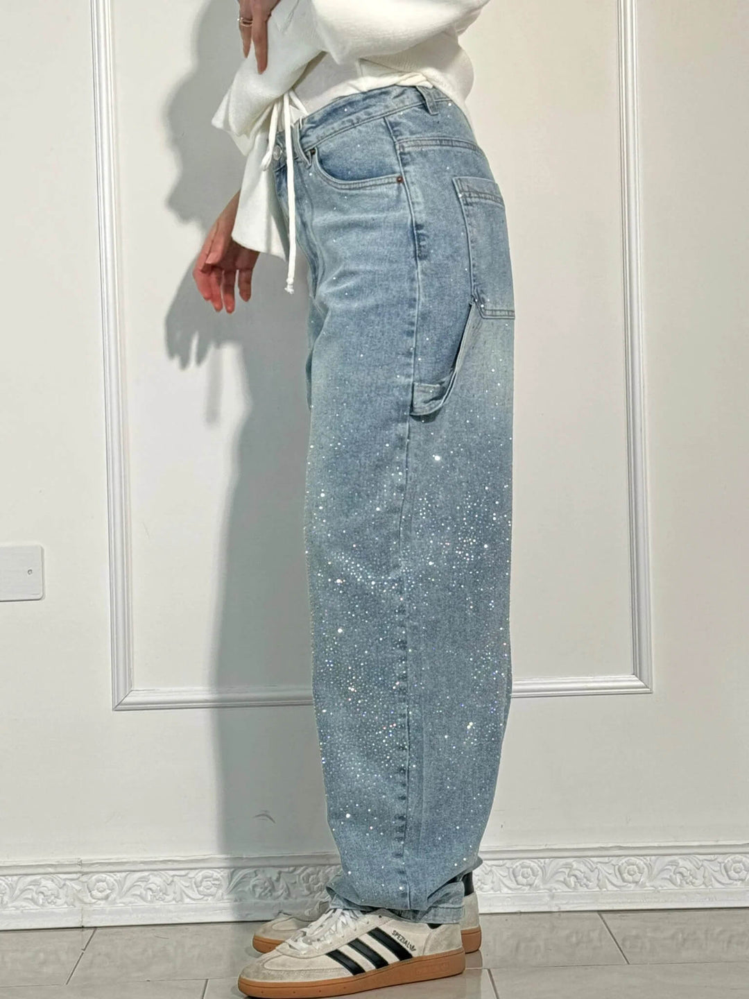 Emily & Isabella Brooks | High-Waist Glitter Jeans