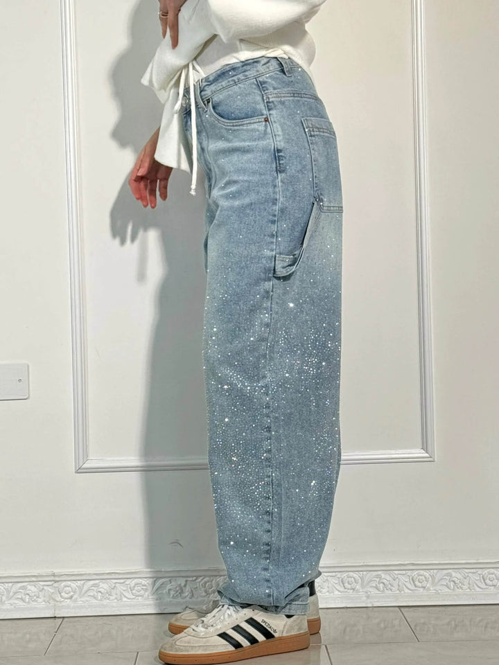 Emily & Isabella Brooks | High-Waist Glitter Jeans
