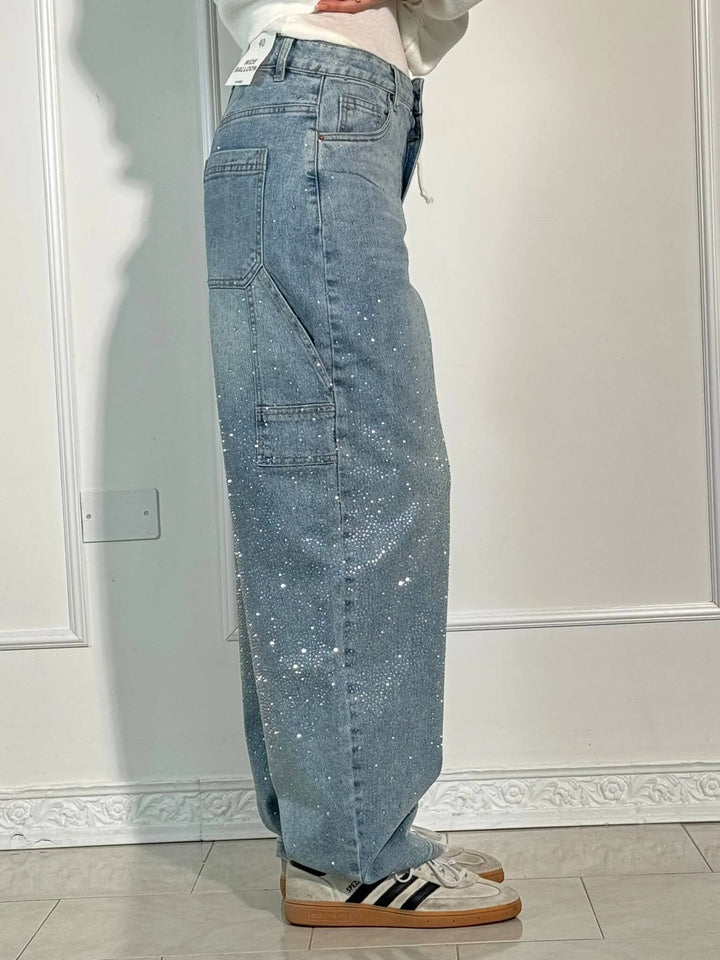 Emily & Isabella Brooks | High-Waist Glitter Jeans