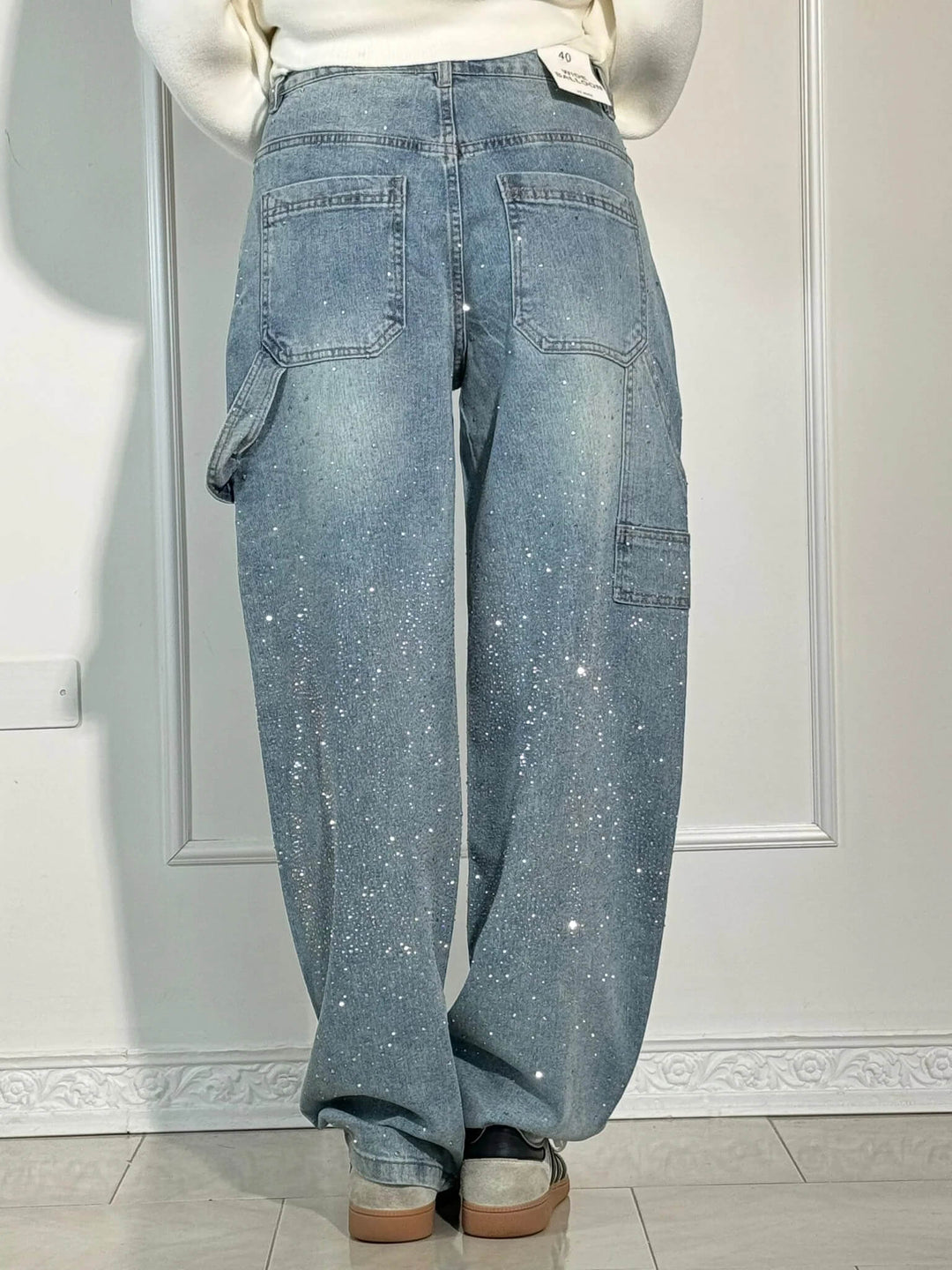 Emily & Isabella Brooks | High-Waist Glitter Jeans