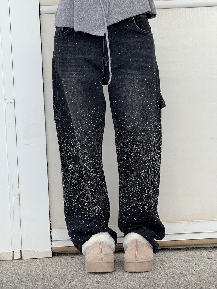 Emily & Isabella Brooks | High-Waist Glitter Jeans