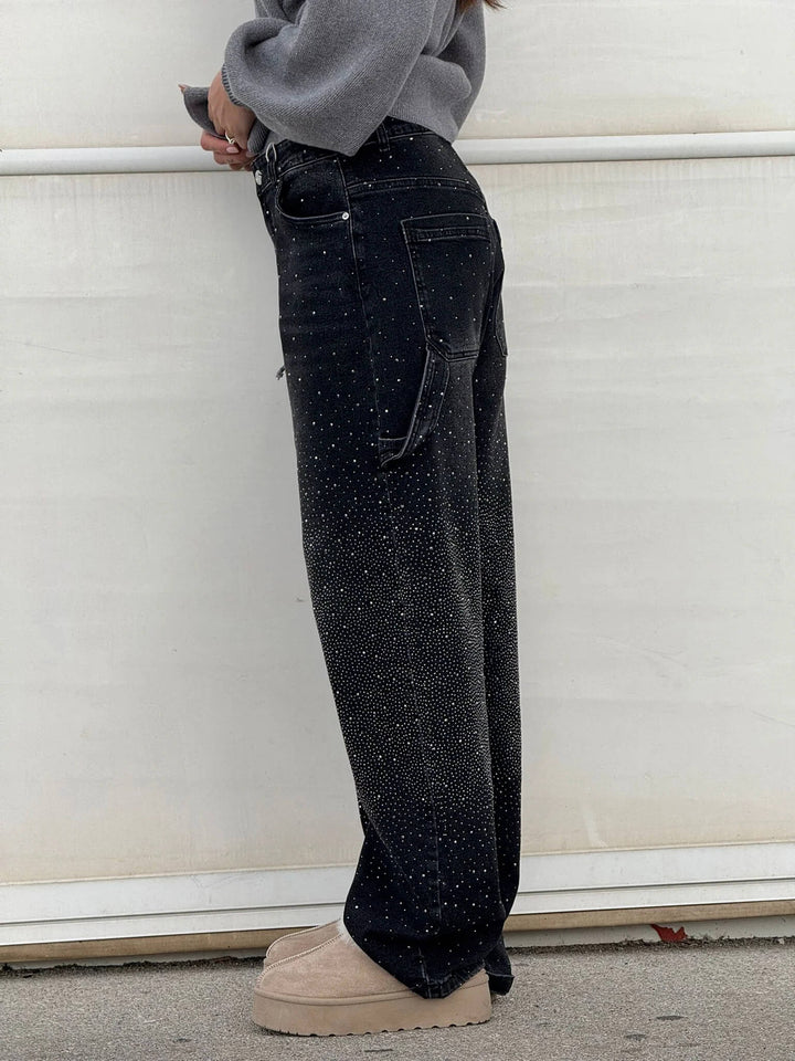 Emily & Isabella Brooks | High-Waist Glitter Jeans