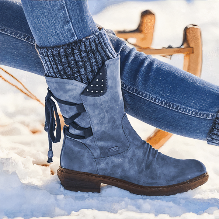 Emily & Isabella Brooks | Women's Winter Lace-Up Boots - Cozy and Stylish