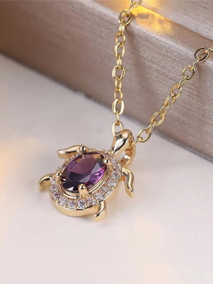 Emily & Isabella Brooks | Purple Crystal Pendant Necklace