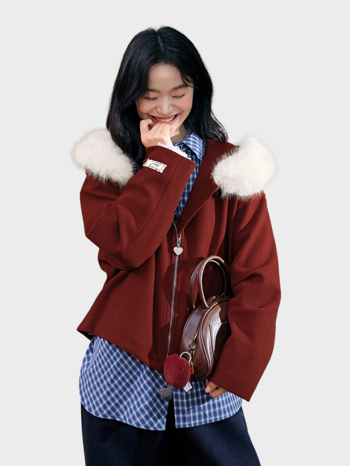 Emily & Isabella Brooks | Detachable jacket with synthetic fur