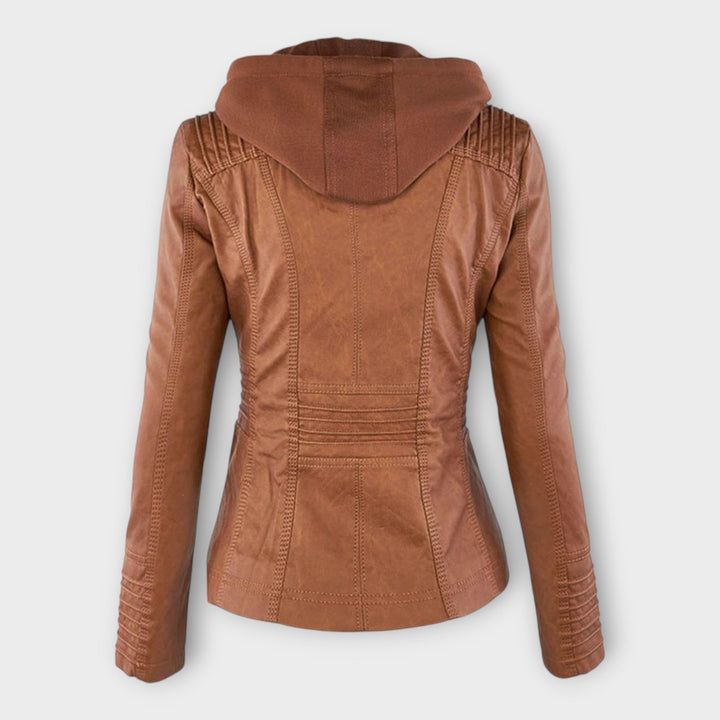 Emily & Isabella Brooks | Leather Jacket with Hood