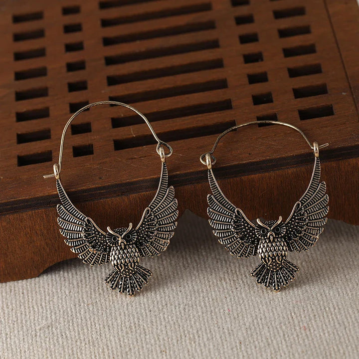 Emily & Isabella Brooks | Vintage Owl Statement Earrings