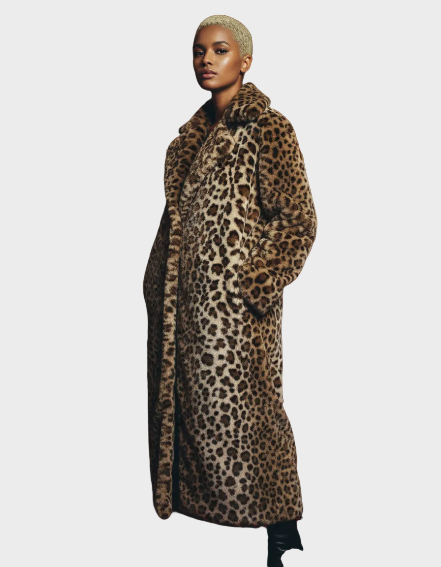 Emily & Isabella Brooks | Faux Fur Coat, Leopard