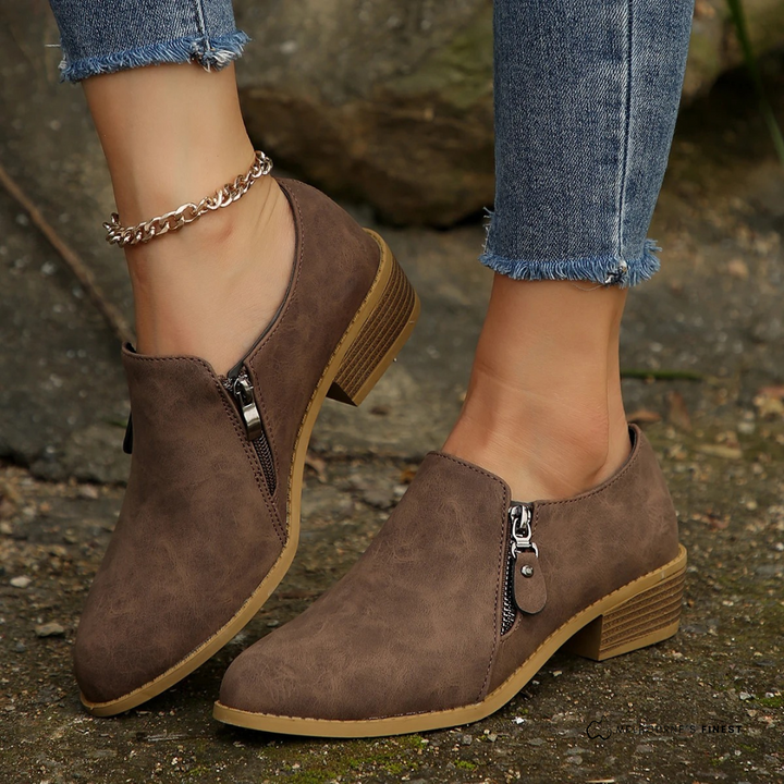 Emily & Isabella Brooks | Comfort Zip-Up Ankle Boots