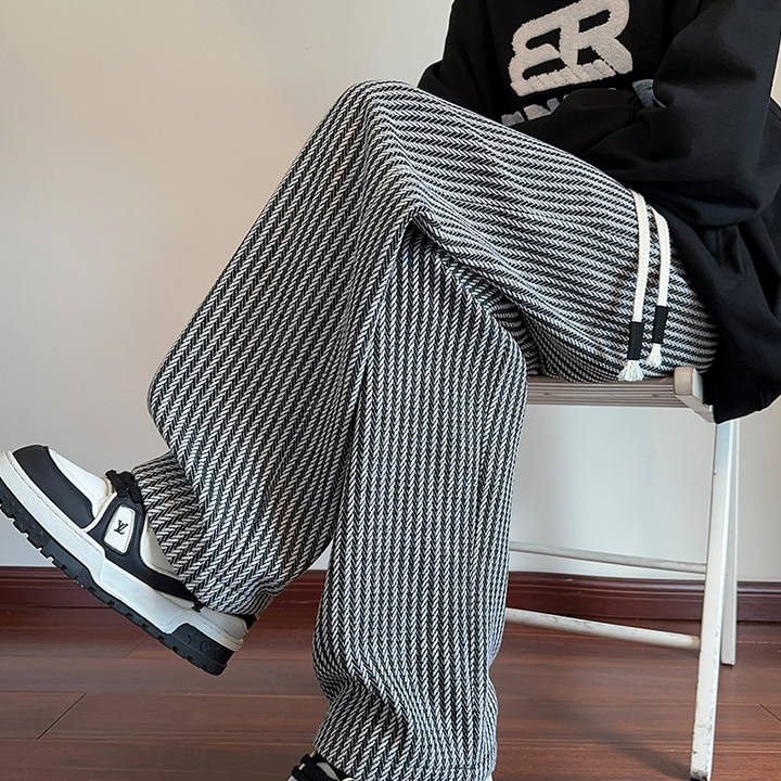 Emily & Isabella Brooks | Modern Herringbone Relaxed Sweatpants