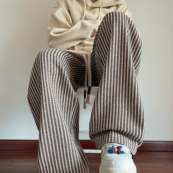 Emily & Isabella Brooks | Modern Herringbone Relaxed Sweatpants